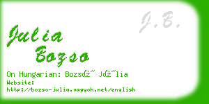 julia bozso business card